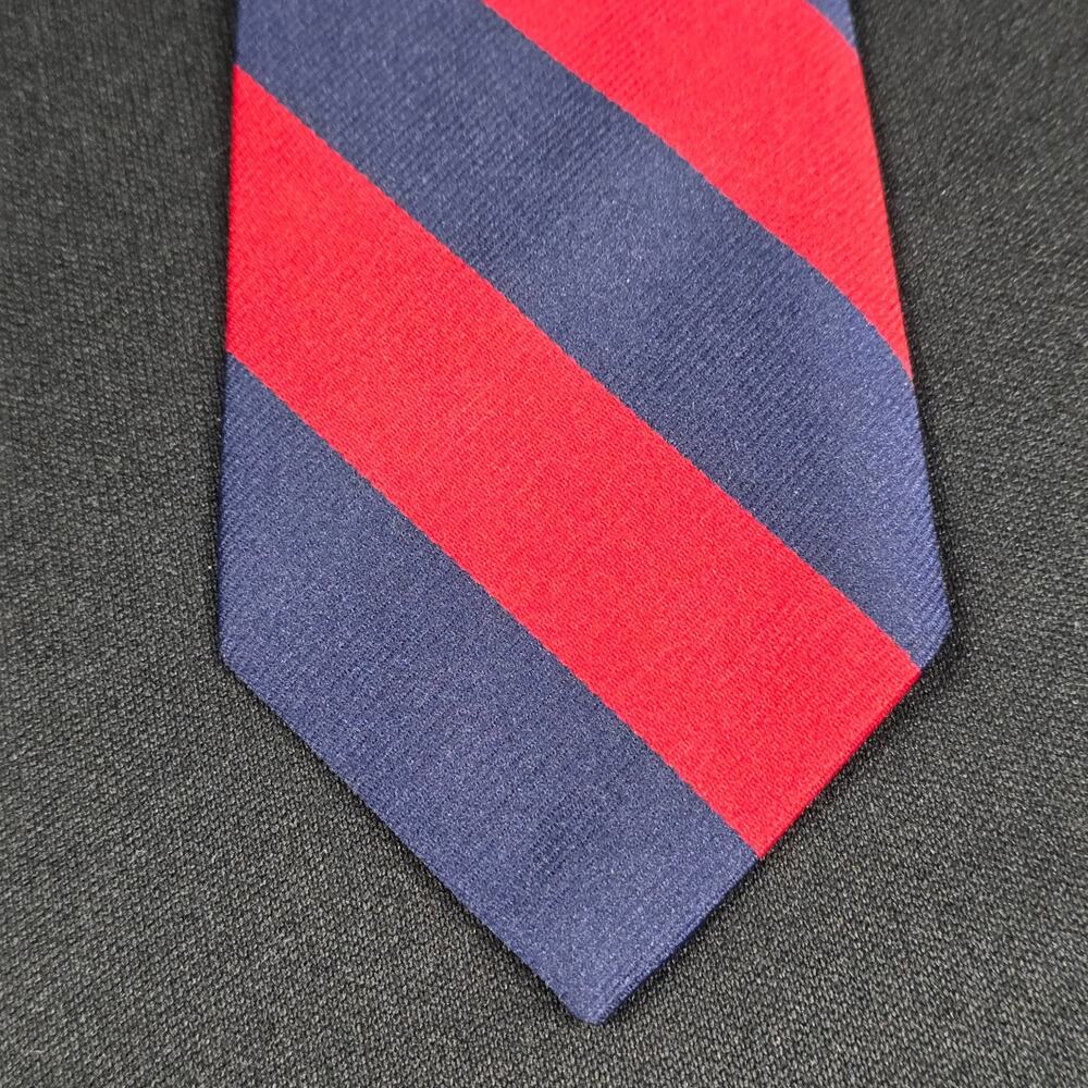 Cape Cod Men's Navy Red Striped Woven Tie Classic
